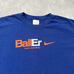 Vintage Nike Parody Shirt Mens XL Blue Basketball Funny Skate
