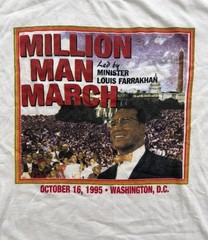 Vintage 1995 Million Man March T-Shirt Adult XL Single Stitch Black History 90s