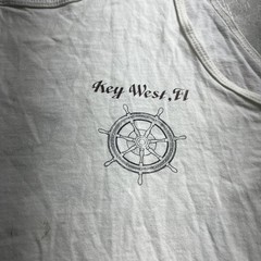 Vintage 90s Key West Map Tank Top Shirt Sz. XL Florida Vacation Summer USA Made