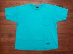 VINTAGE 90’s HANES COLLECTION POCKET T SHIRT MENS MEDIUM BLUE 1990’s e