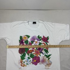 Vintage Flower Nature T Shirt Adult XL Outdoor Colorful Garden 90s USA Floral