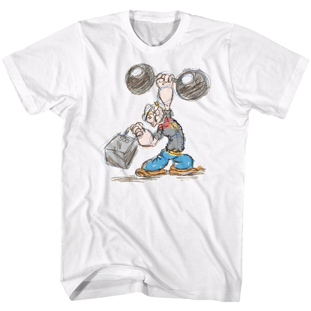 Popeye The Sailor Man Classic Cartoon Popeye Weight Lifting Men’s T Shirt