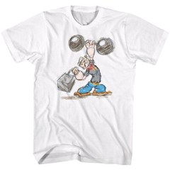 Popeye The Sailor Man Classic Cartoon Popeye Weight Lifting Men’s T Shirt