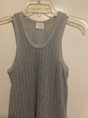 Unbranded Mens Sheer Mesh Tank Top Gray Size Large US (XXXL China) Slim Fit NWOT