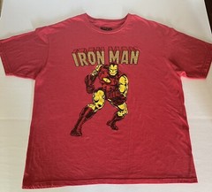Marvel Comics Iron Man XL Classic Superhero Retro Style Red T-Shirt  ( MA – 4)
