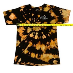 Sunsations Virginia Beach Tie Dye T-Shirt Size Small Unisex Bleach Wash Black