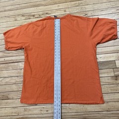 PROSPIRIT Shirt Men L Orange Grunge Skate Tee Knit Thick Stitch Hem Halloween L