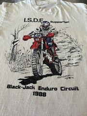Men’s Small Vintage 1988 Black-Jack Enduro Circuit T-Shirt Single Stitch Used