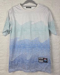 Pink Dolphin Mens T Shirt M White Blue Graphic Mesh Streetwear Dolphin Print