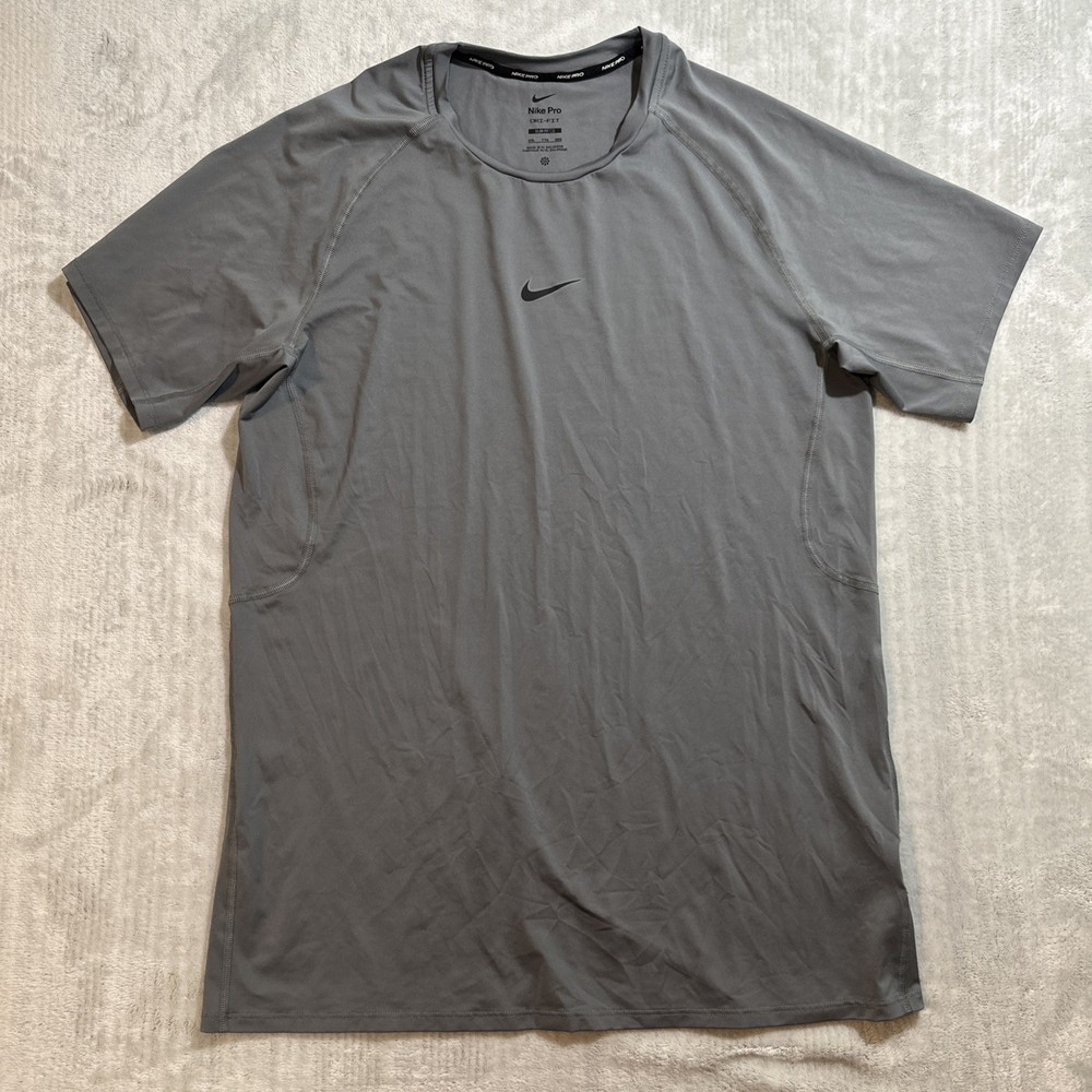 Nike Pro Dri-Fit Slim Fit Men’s 2XL Gray S/S Training T-shirt FB7929-084 *