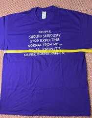 People Should Stop Expecting Normal T Shirt Funny Shirt Xl New Purple