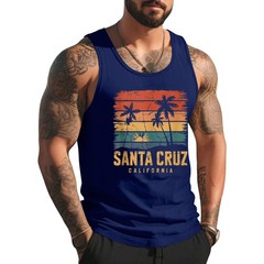 Santa Cruz Tshirt Men Women California Retro Sunset Tank Top