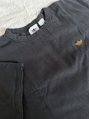 Adidas Shmoofoil Men’s Large Short Sleeve T-Shirt Black W/ Orange Trefoil ghost