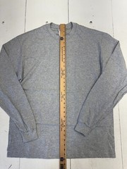 Shaka Wear Streetwear Solid Gray Long Sleeve Crew Neck T shirt Mens Size XL