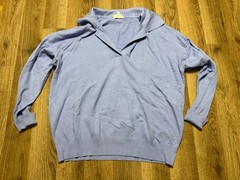 Milano Shirt, Men’s Size Large, Purple, Long Sleeve, V-neck, Collared