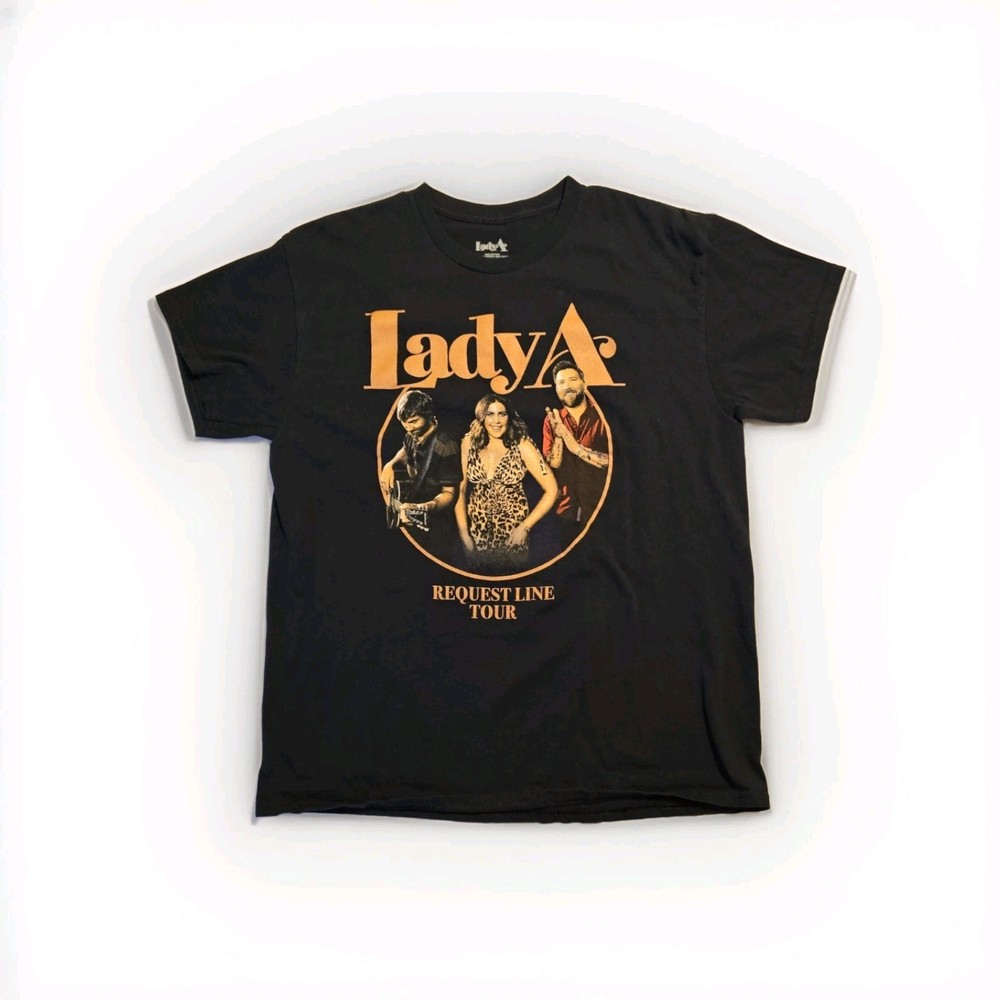 Lady Antebellum Black 2023 Country Music Request Line Tour Merch Large T-Shirt