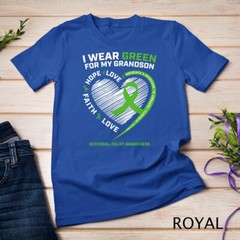Grandma Grandpa Gift Green Grandson Cerebral Palsy Awareness Unisex T-shirt