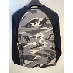 CSG Champs Sports Gear Mens Grey Camo Raglan Long Sleeve T-Shirt Size Medium