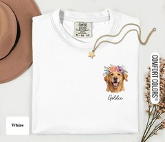 Custom Pet Portrait Comfort Tee Personalized Dog Cat Photo