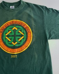 Rás na hÉireann USA 5K event green t-shirt 2007 Adult Size Large Somerville, MA