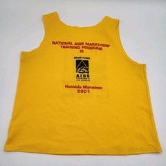 Vintage 2001 Honolulu Marathon Aids Training Program Sleeveless Top Sze M