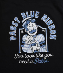 Pabst Blue Ribbon Beer Mens You Look Like You Need A Pabst Black Shirt New S-2XL