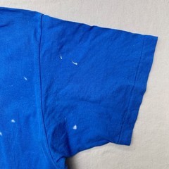 U.S. Fish & Wildlife Lab 1990 WMass Made USA Hanes XL Blue t-Shirt Bleach spots