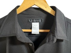 NOT CONVENTIONAL Slit Ribbon Shirt Black Free Size Unisex