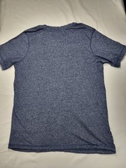 Hudson Barrow Men’s XL Blue Heathered V-Neck Short Sleeve Knit T-Shirt Trim