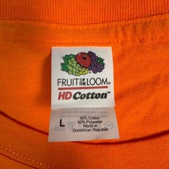Fruit of the Loom Baltimore Vs Everybody Orange Graphic T-Shirt Mens Large
