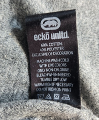 Ecko Unltd Men’s Crewneck Grey Marled Logo T-Shirt Sizes M, XL, 2XL, 3XL
