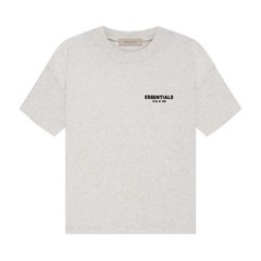 Fear of God Essentials Men’s L Gray Cotton Logo Crew Neck Short Sleeve T-Shirt