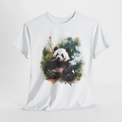 Smoker’s Everyday T-Shirt | Relaxed & Casual Fit | Panda Smoke Cigar in the