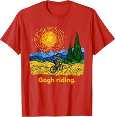 Gogh Riding Funny Cycling Van Gogh Art Bike T-Shirt