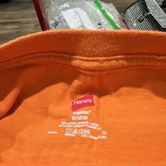 Hanes Tagless MoonPie Graphic Print Crew Neck Orange Cotton T-Shirt Mens M