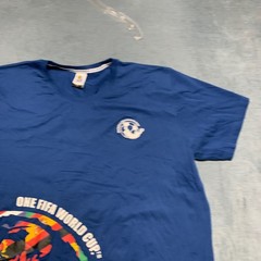 FIFA World Cup T Shirt Mens 2XL Blue South Africa 2010 Graphic Cotton Soccer Tee