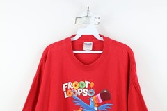 Vtg Y2K 2000 Kellogg Cereal Mens XL Faded Froot Loops Short Sleeve T-Shirt Red