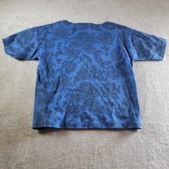 Vintage Pierre Cardin Shirt Mens Medium Blue Floral Print Made USA Graphic Tee