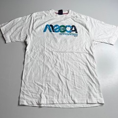 Mecca USA Mens Large White Graphic T-Shirt 84 Chase the Dream Short Sleeve