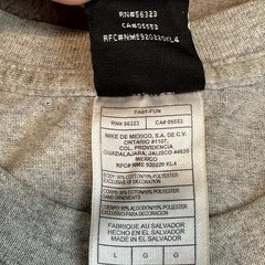 Vintage 2001 NIKE AIR JORDAN 1 WINGS CO.JP JAPAN METALLIC SILVER GRAY T SHIRT L