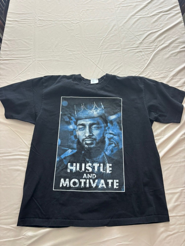 EL CAPITAN NIPSEY HUSSLE and Motivate SHIRT BLACK XXL MEN