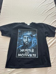 EL CAPITAN NIPSEY HUSSLE and Motivate SHIRT BLACK XXL MEN