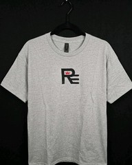 Size Large grey Cotton Crew Neck T Shirt Short Sleeve By Private Label