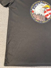 Land of the Free Home of the Brave T-shirt 1 Black Large