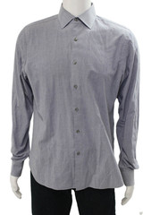 The Men’s Store at Bloomingdale’s Mens Gray Point Dress Shirt Size M
