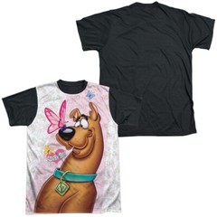 Scooby Doo Butterfly Adult Halloween Costume T Shirt (Black Back), S-3XL