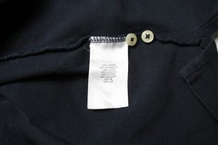 GANT Regular Fit T-Shirt Mens Medium Short Sleeve Half Button Polo Collared Navy