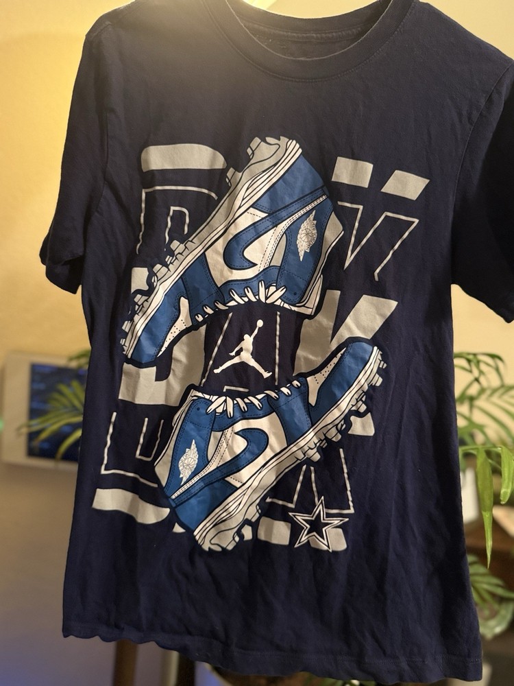 Nike Nike Tee Men’s Blue Cotton Jersey Jumpman Logo Graphic Crew Neck Tee L