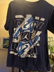 Nike Nike Tee Men’s Blue Cotton Jersey Jumpman Logo Graphic Crew Neck Tee L