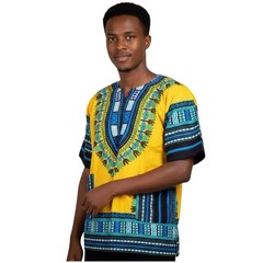 #1 Best Quality Unisex African Bright Dashiki 100%Cotton Shirt Variety Colors.
